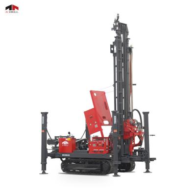 Crawler Mounted Hydraulic Pneumatic Water Well Mud Pump Borehole Rotary Drilling Rig Machine