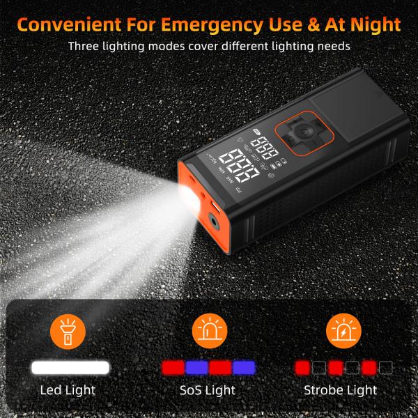 Inflador de neumáticos inalámbrico de 150PSI y 80000mAh, compresor de aire portátil