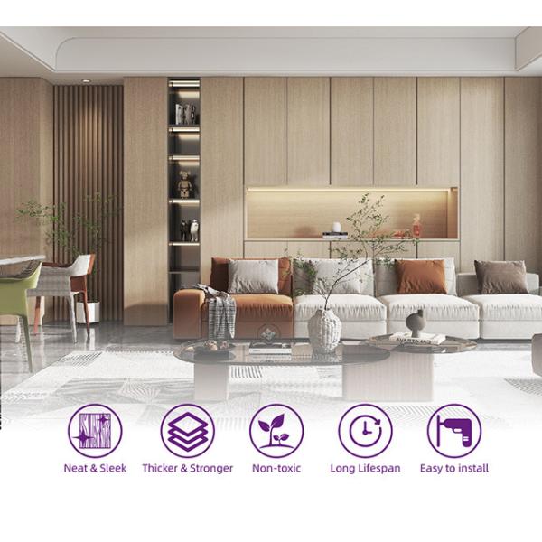 Установка Moistureoproof внутренней панели древесины стойкости WPC 15mm легкая