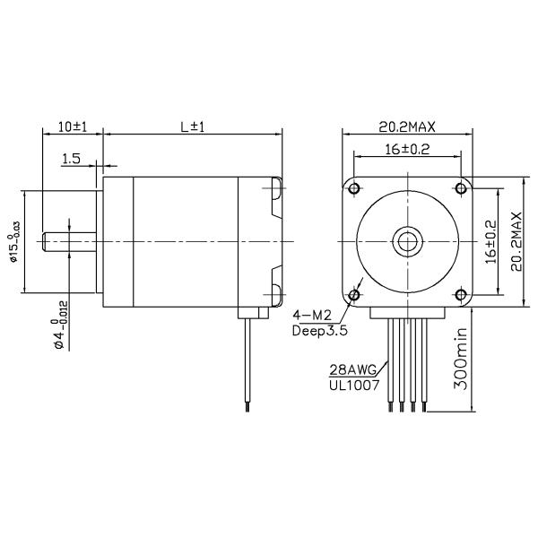 2 Phase 1.8 Degree Nema8 20mm Stepper Motor for Medical Equipment