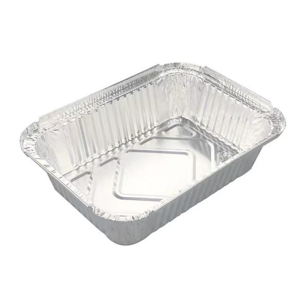 Silver Aluminum Foil Disposable Lunch Box Food Packaging Containers for Custom Orders