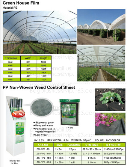 Weed Control Mulch Film, Agriculture Vegetable Black PE Films, 5 Holes Greenhouse Perforated Film