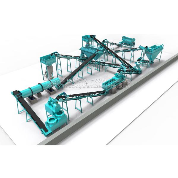 Pig Manure 500KG/H 30KW Organic Fertilizer Production Line