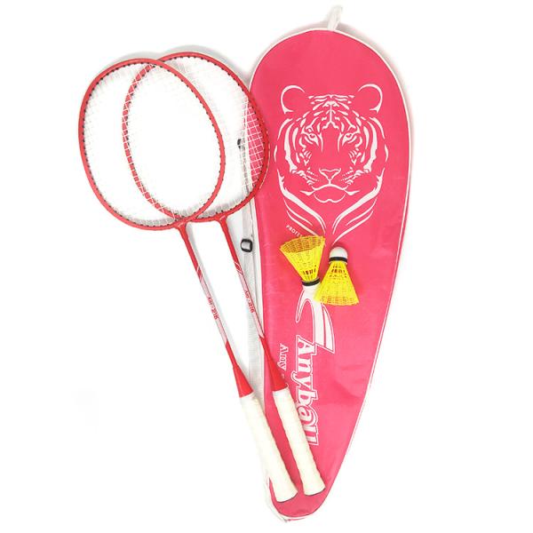 Customized Portable Badminton Racket Racquet Steel Alloy Set 63cm