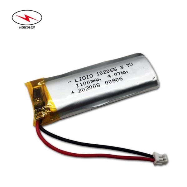 батарея 102055 Lipo полимера 3.7V 4.07wh 1100mAh для метра красоты