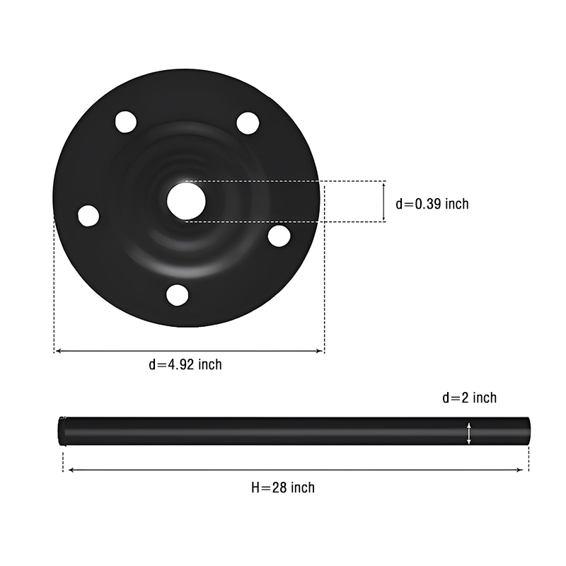 Heavy Duty Adjustable Round Metal Furniture Legs Extendable Durable Support Feet for Office Desks & Coffee Cabinets Tables