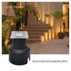 IP67 светодиодное освещение на земле 1W 2W 3W вставленные огни квадратичный SS крышка