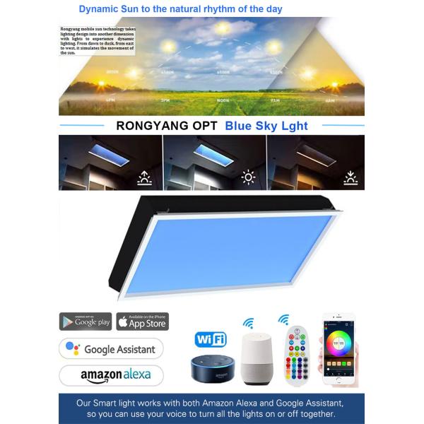 виртуальная искусственная панель светового люка СИД 110ВАК затемняя 60кс120 ККТ 6500К 8000льм