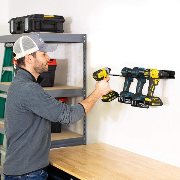 Garage Cordless Power Tools Organizer Electric Drill Storage Holder Rack for Home Workshop Shed