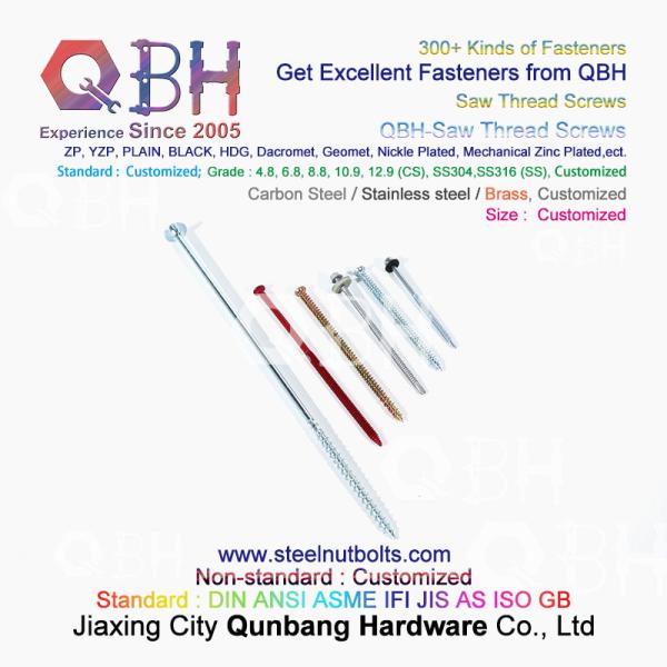 Do auto de aço inoxidável liso do carbono do preto de QBH ZP a perfuração de batida do auto HDG viu os parafusos da linha