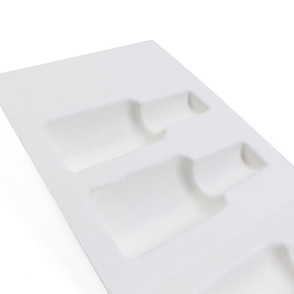 Biodegradable Luxury Cosmetics Set Paper Molded Pulp Tray Packaging Insert