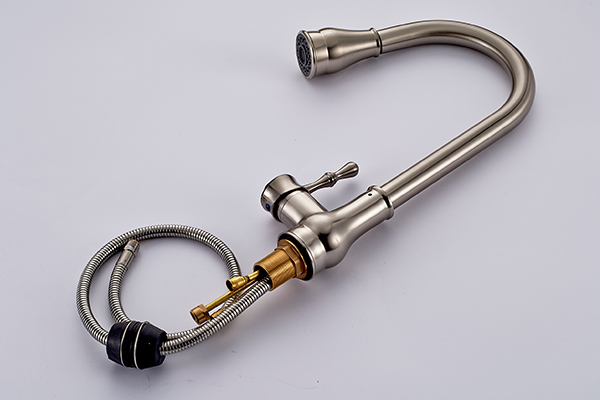 ROVATE Pull Down Nickel Brushed Kitchen Faucets Water Filter Compact Size