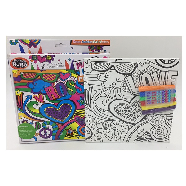 Children 2 In 1 Drawing Art And Craft Board With 45Pcs Decorative Sticky Geme