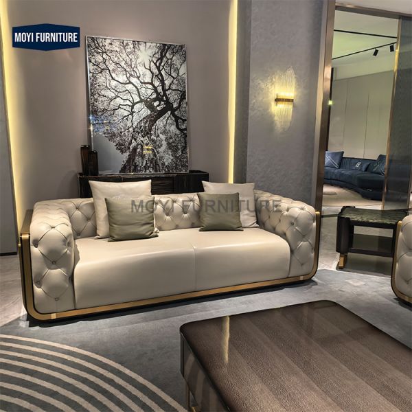 Luxury Design European Style Quality Nubuck Fabric Living Room Sofa Set Furniture