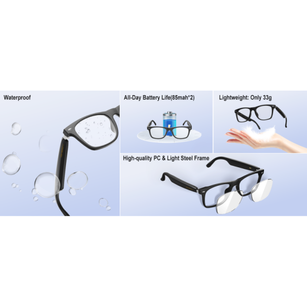 AI Smart Glasses For Men And Women With Chat GPT, Bluetooth Translation Glasses With 164 Languages And Color-Change Lens, Music Playback, Hands-Free Calls, UV & Blue Light Protection