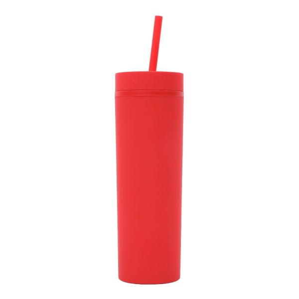 The Manufacturer's New Cross-border Modern And Simple Frosted Double-layer Plastic Cup Is A Universal And Portable 16OZ Straight Cup