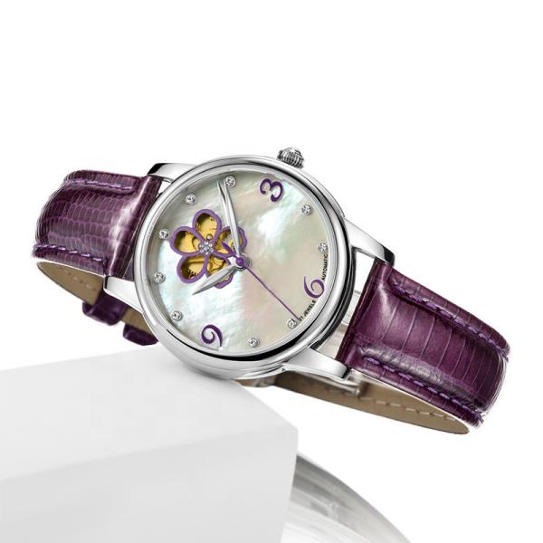 Boyear Ladies Luxury Automatic Mechanical Wrist Watch , Women's stainless steel Jerwelry Watch OEM