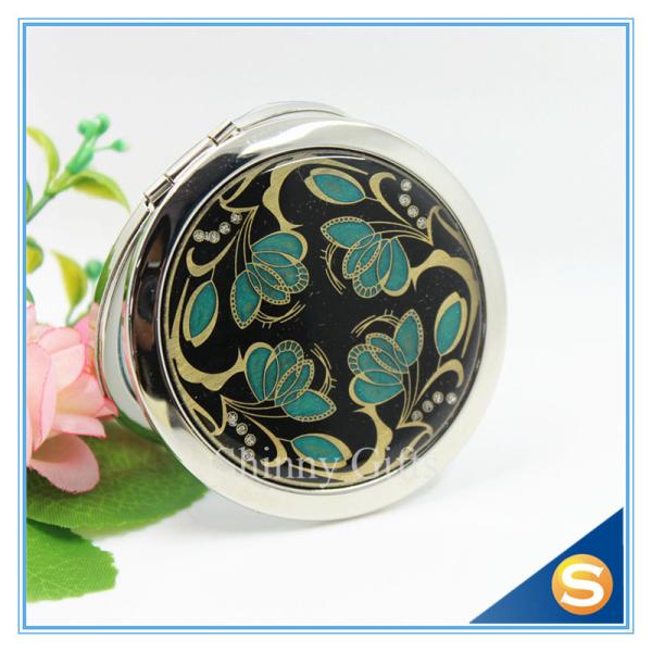 Shinny Gifts Lady Metal Makeup Mirror Exquisite And Durable Compact Mirror