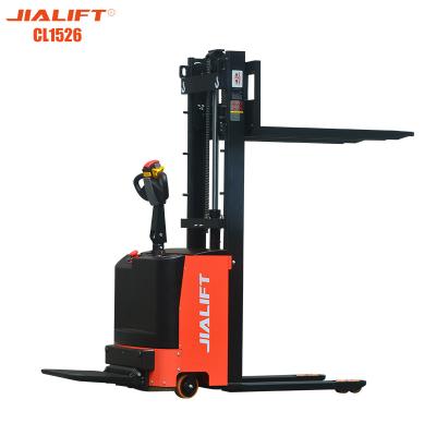 Empilhador elétrico (em pé) CL1526 Peso de tração nominal 1500kg Altura de elevação 2600mm Empilhador elétrico de alcance