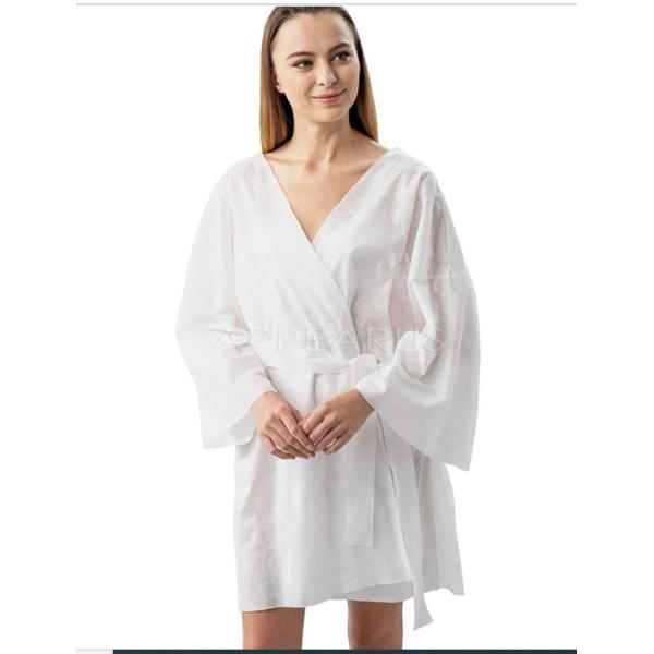 Disposable Nonwoven Kimono Japan Men Women Clothing PP Material White Black Gown Hair-Dress Uniform For Massage Nylon