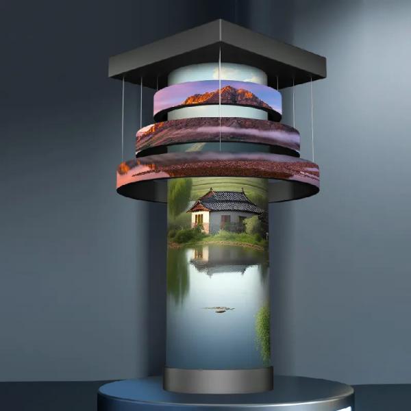 Indoor Flexible Moving LED Screen Video Wall Customization Lifting Bendable Led Screen