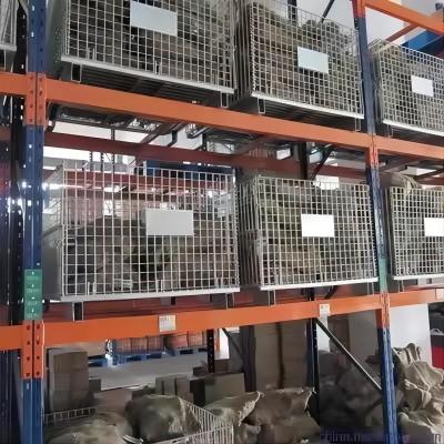 Foldable Heavy Duty Galvanized Collapsible Metal Wire Mesh Container with Serviceability