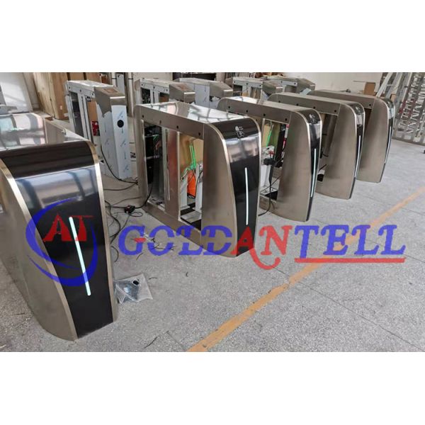Advanced Integrated RFID & Facial Recognition Access Control Dual Lane Smart Flap Barrier Gate for Gym/Fitness Center
