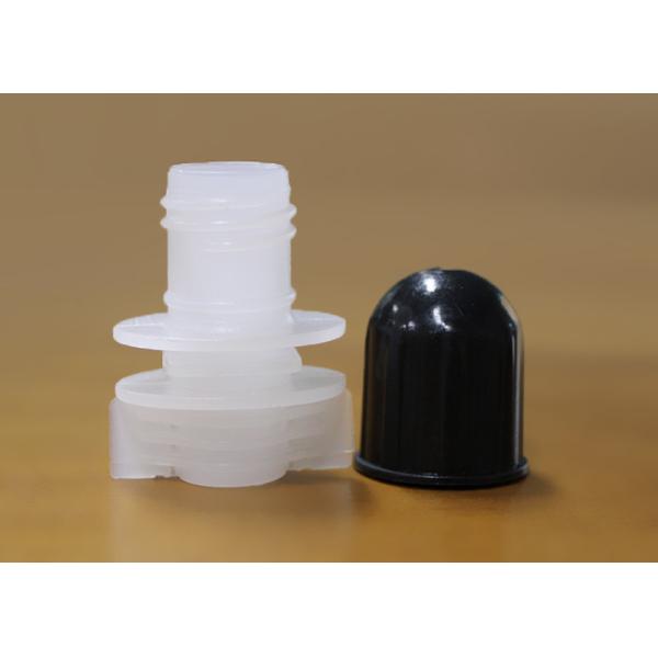 White Plastic Spout Screw Capping Caps Sealing On Laundry Detergent Doypack