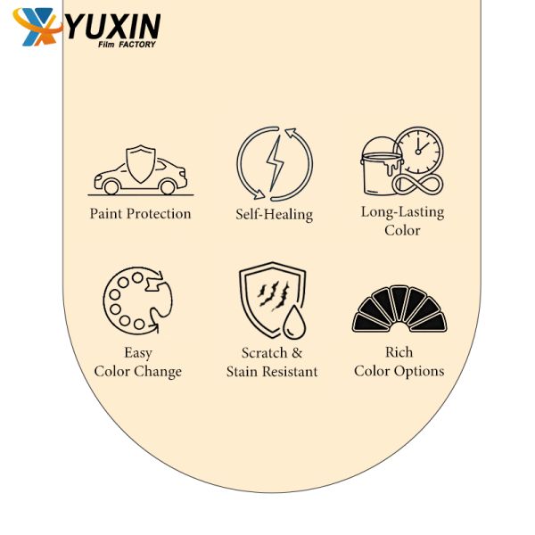 High Quality Glossy Satin Color PPF Car Vinyl Wrap TPU Easy Install Paint Protection Film with Self-Healing Film