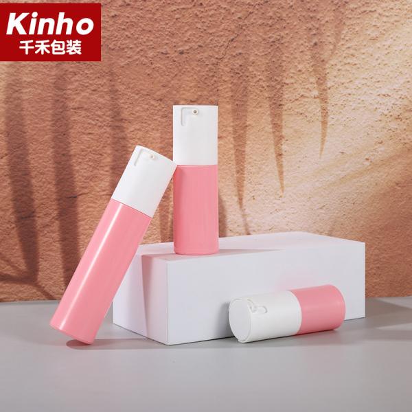 PP Cylindrical Vacuum Spray Bottle Twist Switch CRC Skincare Cream Serum 15-50ml Airless Pump Foundation