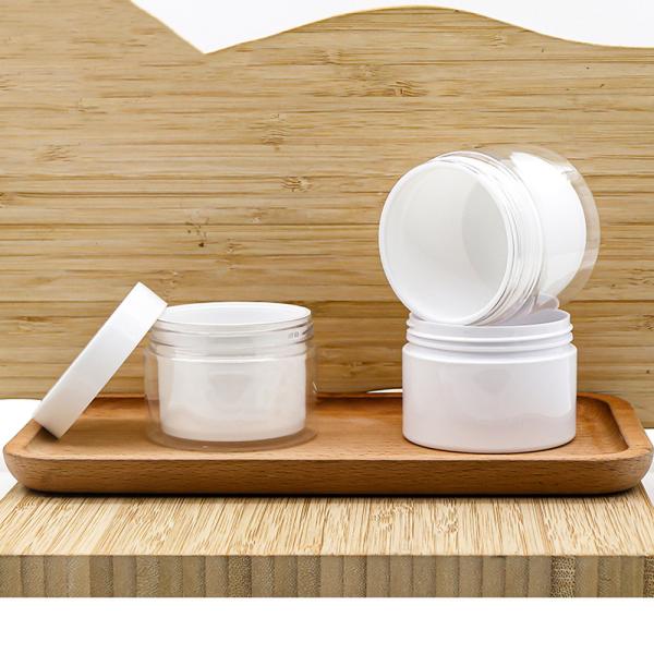 Jars Fancy Wide Mouth Airtight Packaging Cosmetic Mell Proof Candy Plastic PET Guangdong White Eco Friendly Cosmetic Jars EMO XH
