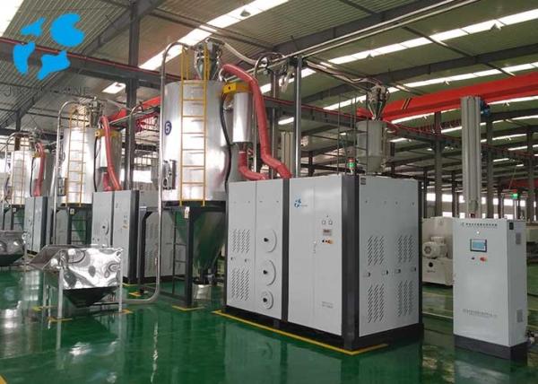 Oil Removal Device Plastic Hopper Dryer / Stainless Steel PET Flakes Dryer