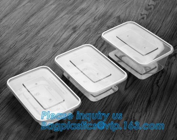 28oz Rectangular single-use Salad box manufacturer,Eco-friendly OPS Transparent Plastic Salad Container Wedding Disposab
