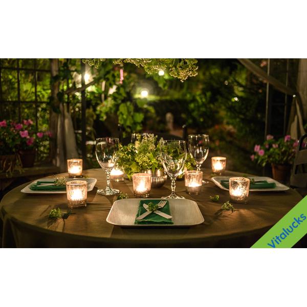 Romantic Square Biodegradable Areca Palm Leaf Wooden Bamboo Plate for Disposable Party