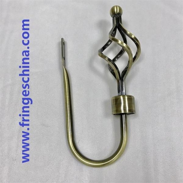 Classical delicate iron curtain rod finials for home decoration