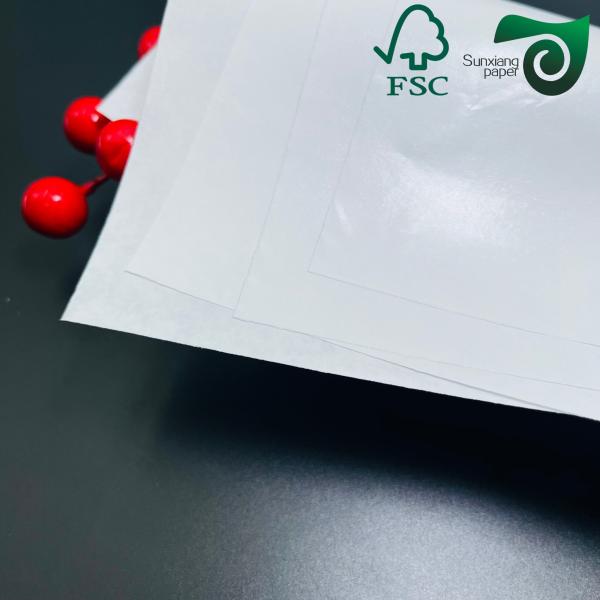 FSC 100 gm 120 gm Papier kraft blanc naturel 1200 mm Largeur pour les sacs d'épicerie