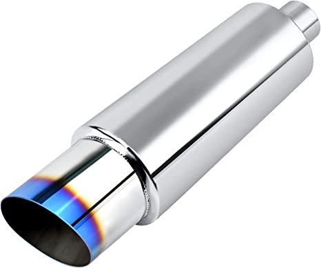 Round Burnt 304 Stainless Muffler For Automotive Exhaust