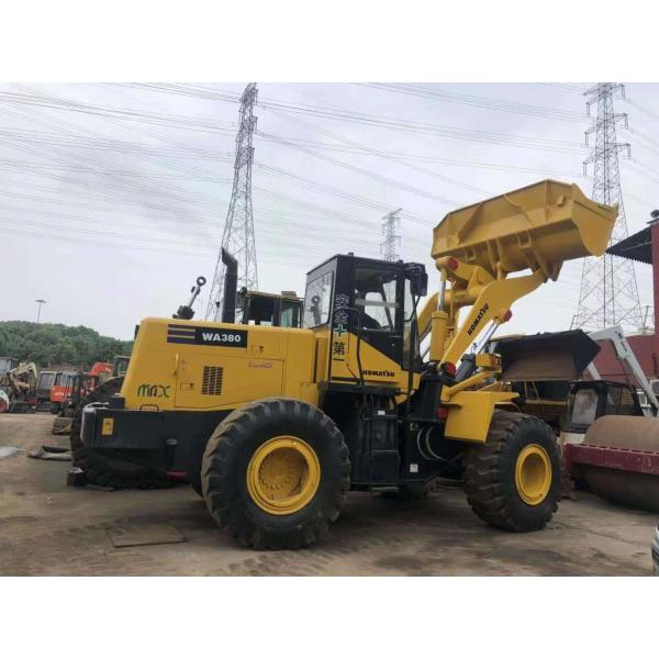 168000N Digging Force 16T Komatsu WA380 Wheel Loader