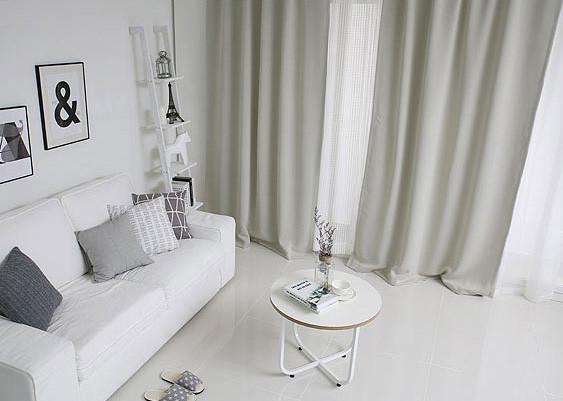 100% Polyester Blending Modern Window Curtains Multiple Colors Lightweight Fabric