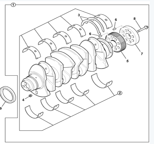 320/03119 Aceite para el frente del sello para el cigüeñal JCB 3CX 4CX 3D 3DX 1400B 1550B 1600B 1700B 214 215 216 217