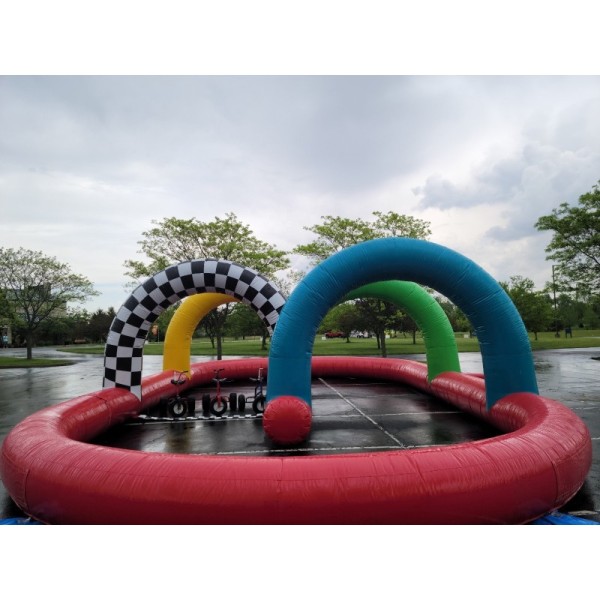 Inflatable Race Arena Circular Event Track Custom PVC Bumper Car Course Designed for Temporary Installations Commercial Games and Promotion Activities