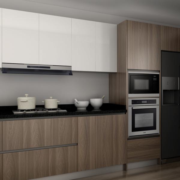 Solid Wood Contemporary Modern Walnut Kitchen Cabinets Pantry Joinery Frameless