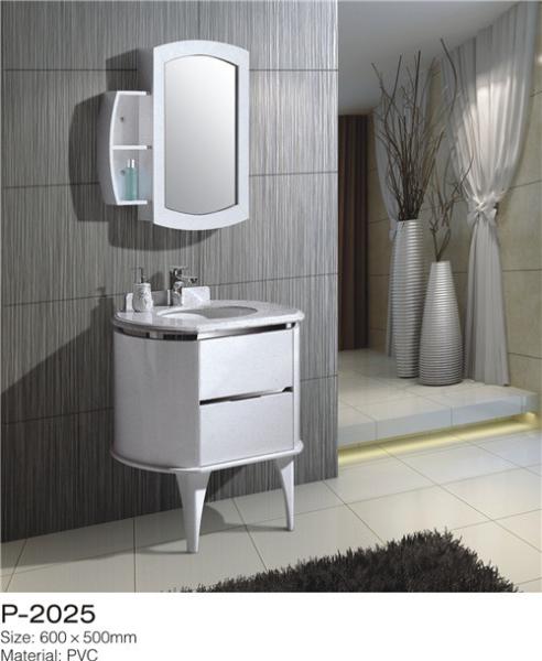 Two Foot Floor Standing Bathroom Sink And Cabinet PVC Material Anti Cracking / Deformation