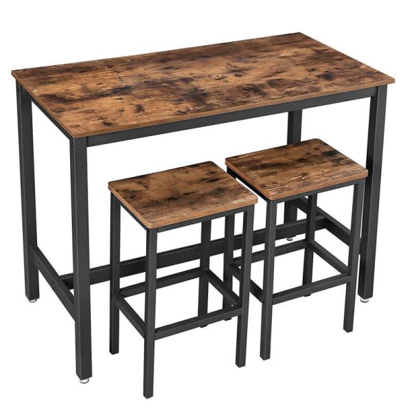 Wooden Bar Table and Stools, Bar Set for Sale, Bar Table and Chairs, Kitchen Furniture, LBT15X