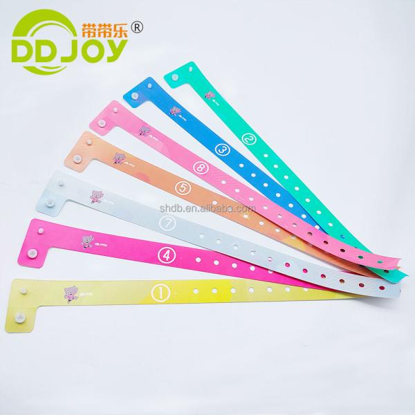 Festival Party Supply One Time Waterproof Numbered Identification Wristband for Events