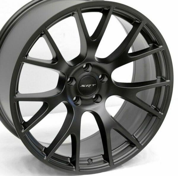 20x9 Rims Satin Black Wheels Hellcat Style Fit Challenger Charger 300C RWD