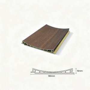 130x15mm Mildew Proof PVC Fluted Wall Panels 3D Effect Interior Cladding Design for Commercial Decoration Spaces