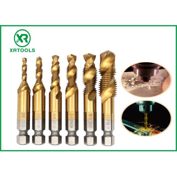 6Pcs Machine Use HSS Combination Drill And Taps Set ,Hss Machine Taps And Drill Sets
