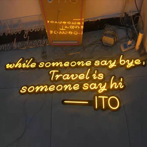 LED pixel flex 24v rgb led neon flex Logo LED Neon Sign for Christmas outdoor decoration