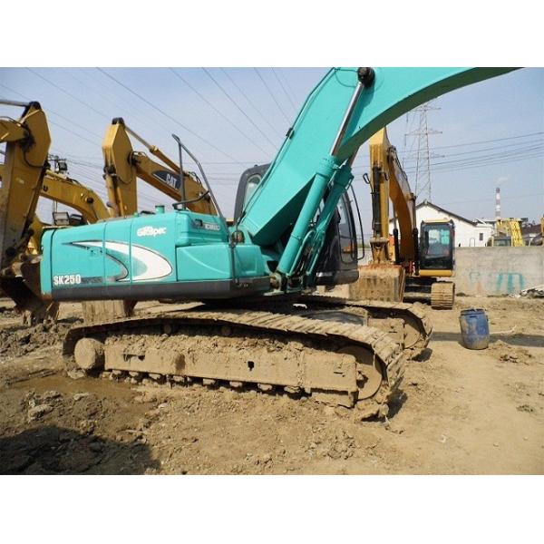 Used KOBELCO SK250 Excavator For Sale 25-Ton Class Low Hours Well-Maintained Long Reach Cab AC Ready To Work